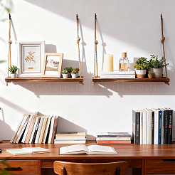 4Pcs Rectangle Wooden Hanging Stands for Plants&nbsp;ODIS-WA0001-15