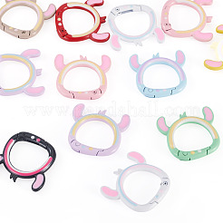 12Pcs Baking Paint Alloy Spring Gate Rings&nbsp;FIND-TA0008-99