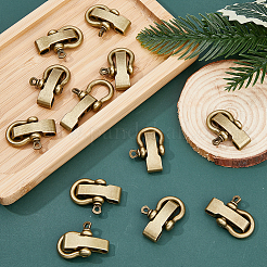12Pcs Tibetan Style Alloy D-Ring Anchor Shackle Clasps&nbsp;FIND-FH0008-01