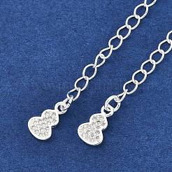Brass Micro Pave Cubic Zirconia Ends with Chains&nbsp;KK-U043-05S