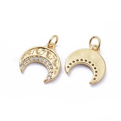 Brass Micro Pave Cubic Zirconia Pendants&nbsp;ZIRC-G163-13G