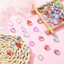 100Pcs Transparent Electroplate Frosted Glass Bead&nbsp;EGLA-CJ0001-20