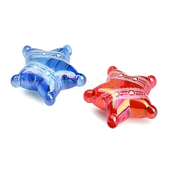 UV Plating Printed Transparent Acrylic Beads&nbsp;AC-CBAEEF4-05