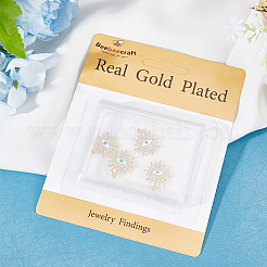 5Pcs Rack Plating Brass Micro Pave Cubic Zirconia Pendants&nbsp;KK-BBC0009-01