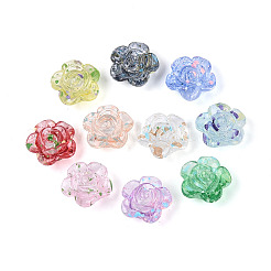 Transparent Spray Painted Acrylic Beads&nbsp;ACRP-T011-05M