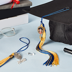 Polyester Doctoral Cap Graduation Tassel Pendant Hanging&nbsp;HJEW-PH01933