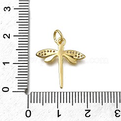 Brass Micro Pave Clear Cubic Zirconia Pendants&nbsp;ZIRC-I070-041G