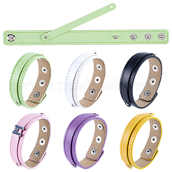 6Pcs 6 Colors PU Leather Cord Bracelets&nbsp;BJEW-CL0001-33