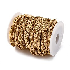 304 Stainless Steel Textured Cable Chains&nbsp;STAS-P386-07G