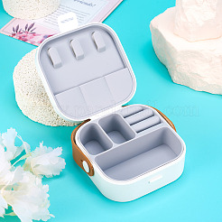 Square PU Leather & PP & Silicone Jewelry Set Box&nbsp;AJEW-TAC0014-13B