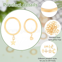 DIY Charms Finger Ring Making Kit&nbsp;DIY-DR0001-24