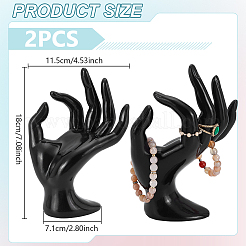 2Pcs Plastic Mannequin Hand Jewelry Display Holder Stands&nbsp;RDIS-UN0001-02B