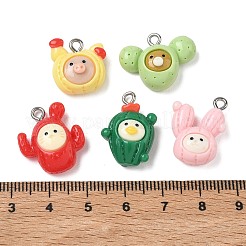 Cute Animal Theme Opaque Resin Pendants&nbsp;RESI-B044-15P