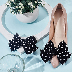 2Pcs Bowknot Polyester Shoe Decoration&nbsp;FIND-DR0001-64B