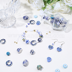 60Pcs 15 Styles Handmade Porcelain Beads&nbsp;PORC-SC0001-40