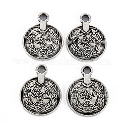 Tibetan Style Alloy Pendants&nbsp;TIBEP-Q089-015-RS