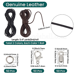 DIY Cowhide Cord Necklaces Bracelets Making Kits&nbsp;DIY-CL0002-47