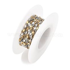 Two Tone 304 Stainless Steel Twisted Figaro Chains&nbsp;CHS-G052-01GP