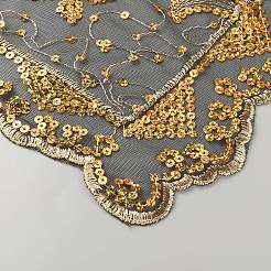 Moon Star Detachable Polyester Sequin Shawl&nbsp;AJEW-WH20072-44B