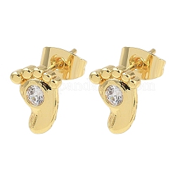 Brass & Crystal Rhinestone Stud Earrings for Women&nbsp;EJEW-G464-04G-03