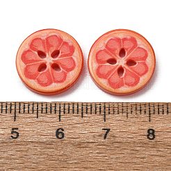 4-Hole Printed Opaque Resin Buttons&nbsp;RE-CBA6F36-18