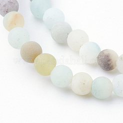 Natural Flower Amazonite Bead Strands&nbsp;G-G735-61F-4mm