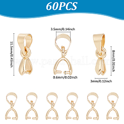 60Pcs Rack Plating Brass Snap on Bails&nbsp;KK-UN0004-73