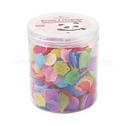 500Pcs 10 Colors Transparent Frosted Acrylic Pendants&nbsp;MACR-YS0001-03