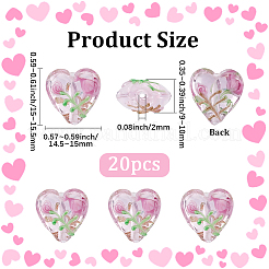 20Pcs Handmade Transparent Lampwork Beads&nbsp;BLOW-PA0001-02