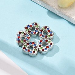 Alloy Rhinestone Slide Charms&nbsp;LS-RSB357-1