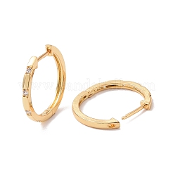 Clear Cubic Zirconia Hinged Hoop Earrings&nbsp;EJEW-G315-01G