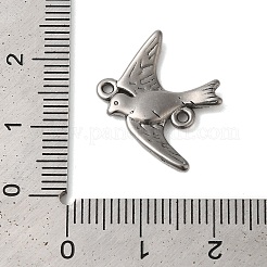 Non-Tarnish 304 Stainless Steel Bird Links Connector Charms&nbsp;STAS-N103-28P