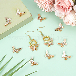 24Pcs Brass Micro Pave Cubic Zirconia Charms&nbsp;KK-BC0014-45B