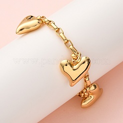304 Stainless Steel Heart Charms Bracelets&nbsp;BJEW-G758-02G