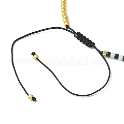 Glass Seed Braided Bead Bracelet for Women&nbsp;BJEW-JB09601