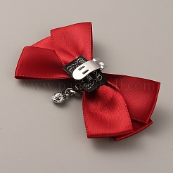 Polyester Bowknot Wedding Shoe Decoration&nbsp;AJEW-WH0033-19B
