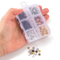 1200Pcs 6 Style Iron Bead Caps&nbsp;IFIN-YW0001-39