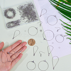 304 Stainless Steel Teardrop Ring Hoop Earrings Making Kits&nbsp;DIY-SC0025-90