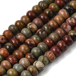 Natural Picasso Stone/Polychrome Jasper Beads Strands&nbsp;G-A280-A27-01