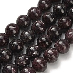 Natural Lepidolite/Purple Mica Stone Beads Strands&nbsp;G-H335-B03-10mm-A