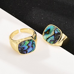 Brass Adjustable Cuff Rings&nbsp;RJEW-C140-07G