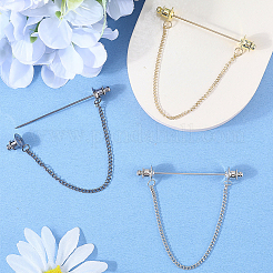 Zinc Alloy Hanging Chain Brooches&nbsp;FIND-GF0006-87D