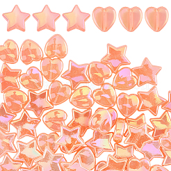 100Pcs 2 Styles  Transparent Acrylic Beads&nbsp;OACR-SC0002-41A