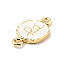 Brass with Enamel Connector Charms&nbsp;KK-G416-56G-01