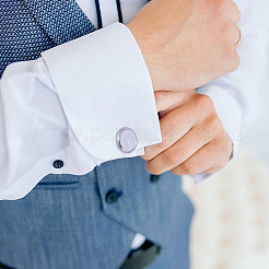 Brass with White Shell Cufflinks&nbsp;FIND-GL0002-07