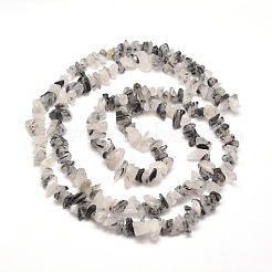 Natural Rutilated Quartz Chip Bead Strands&nbsp;X-G-M205-17