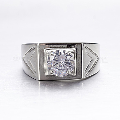 316 Surgical Stainless Steel Wide Band Rings&nbsp;RJEW-P115-09