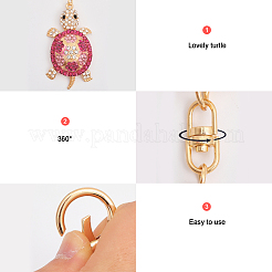 2Pcs 2 Colors Cute Tortoise Rhinestone Pendant Keychain&nbsp;KEYC-CA0001-48