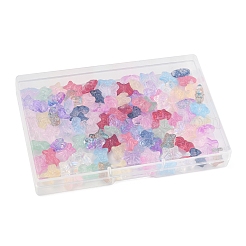 120Pcs 15 Colors Transparent Spray Paint Glass Beads&nbsp;GLAA-FS0002-12B