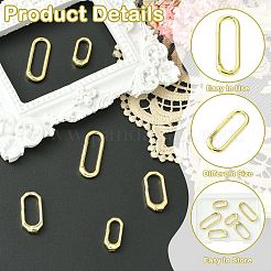 6Pcs 3 Styles Brass Spring Gate Rings&nbsp;KK-CJ0004-29
